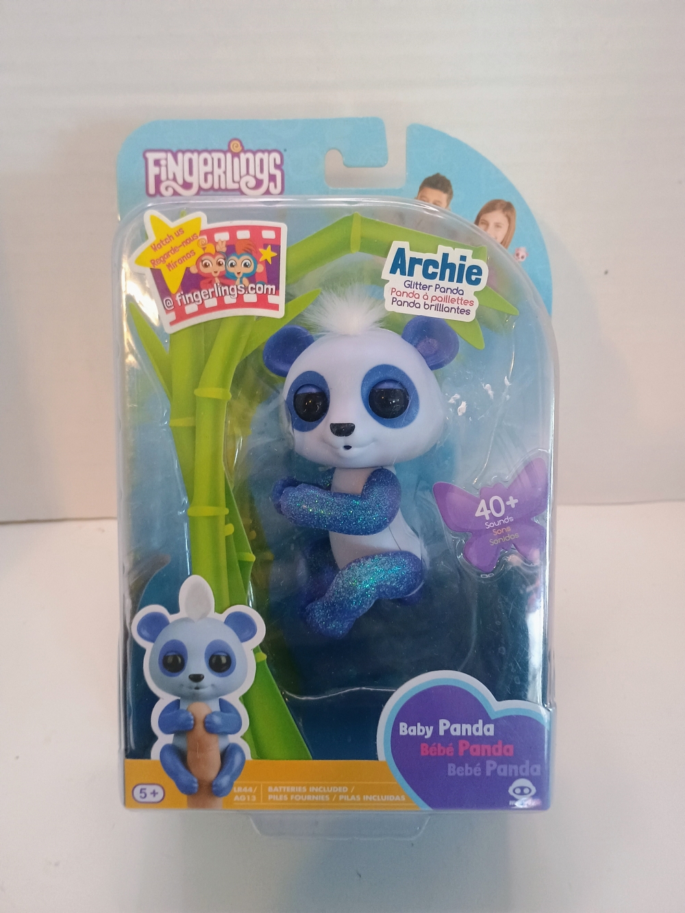 Fingerlings Archie Glitter Baby Panda - Blue Sparkle